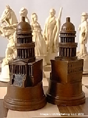 American Civil War Plain Theme Chess Set